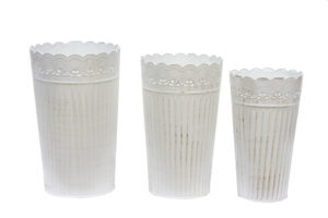 Macetero Vintage Red. Alto Set 3