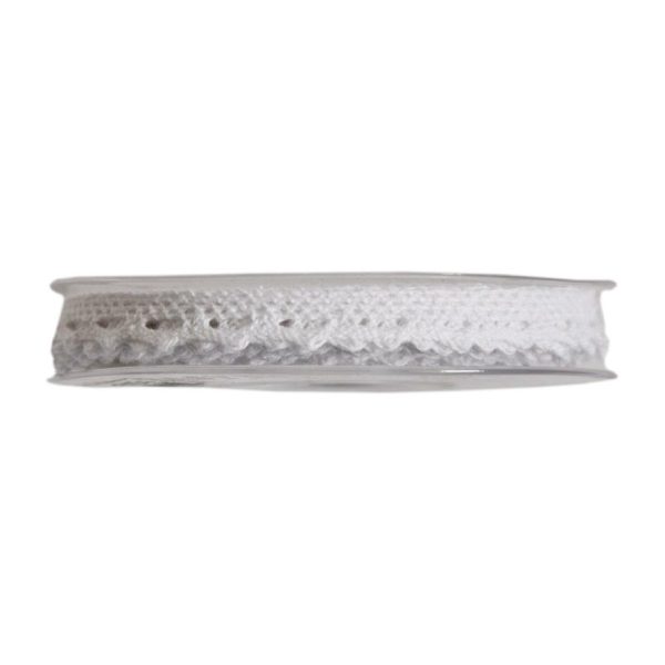 Cinta Encaje 10x10m Blanca