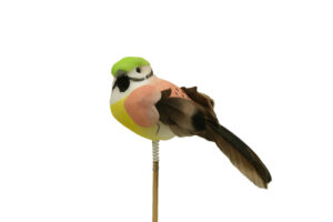 Pajarito Pick Deco Plantas 10cm Rosa Claro