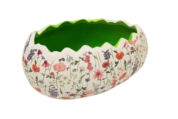 Macetero Huevo Flowers 21x13x12