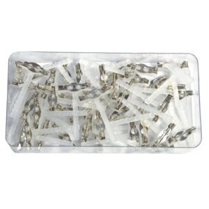 Caja 50 Imperdible Novio 5cm Transp. (pin clip)