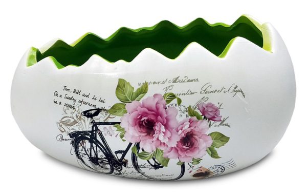 Macetero Huevo Biciclea