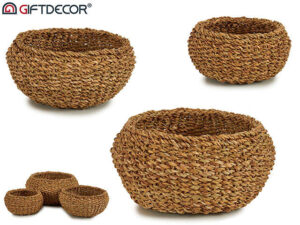 Cestos Esparto Abombado Set 3