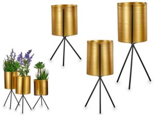 Maceteros Metal Set 3  Sop. Mini 11x28