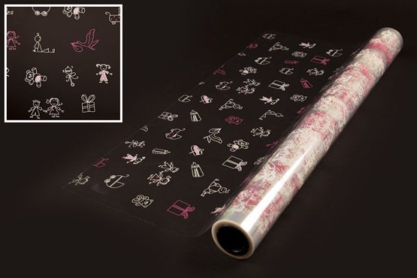 Bobina Infantil Blanco y Rosa 70x50