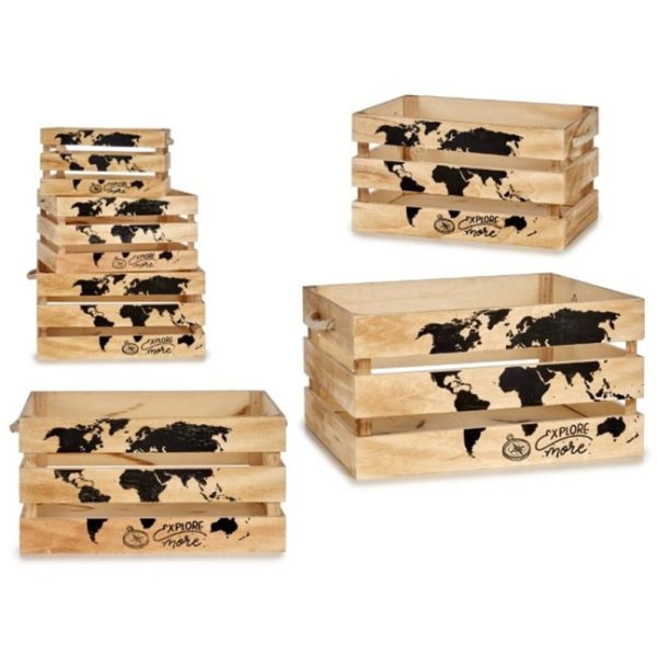 Caja Madera Set 3  Natural