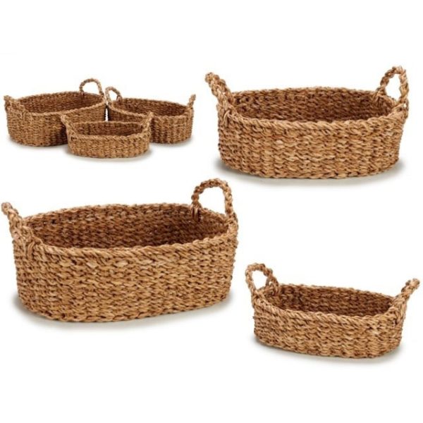 Cesto Asas Oval Esparto Set 3