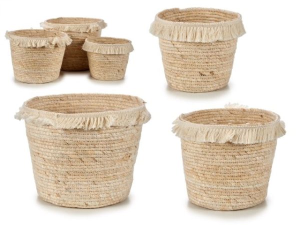 Macetero Paja Set 3 19x27