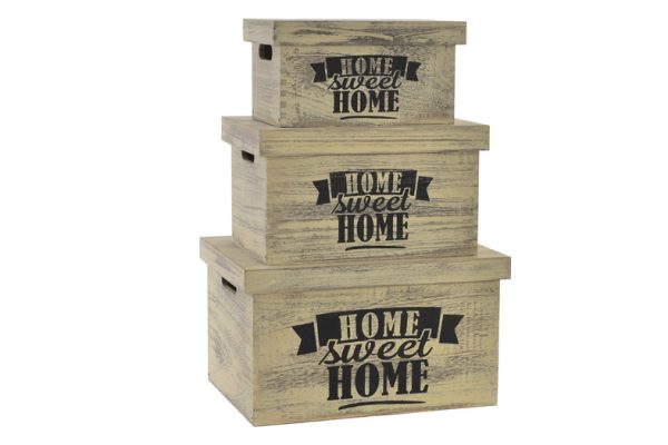 Caja Set 3 Madera 42x31x24
