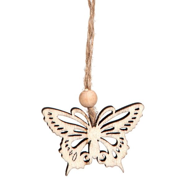 Mariposa Madera Natural 5x2.7x0.4cm
