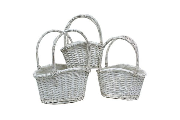 Cesta Oval Star Set 3 Blanca