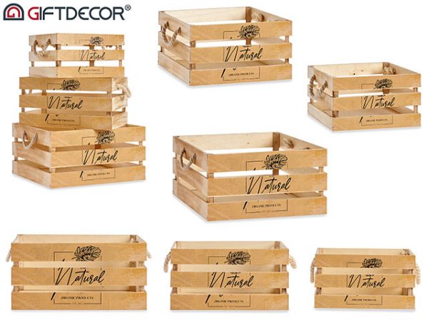 Cajas Madera Natural Set 3