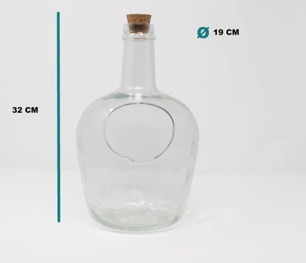Garrafa 4 l. Vidrio Terrarium