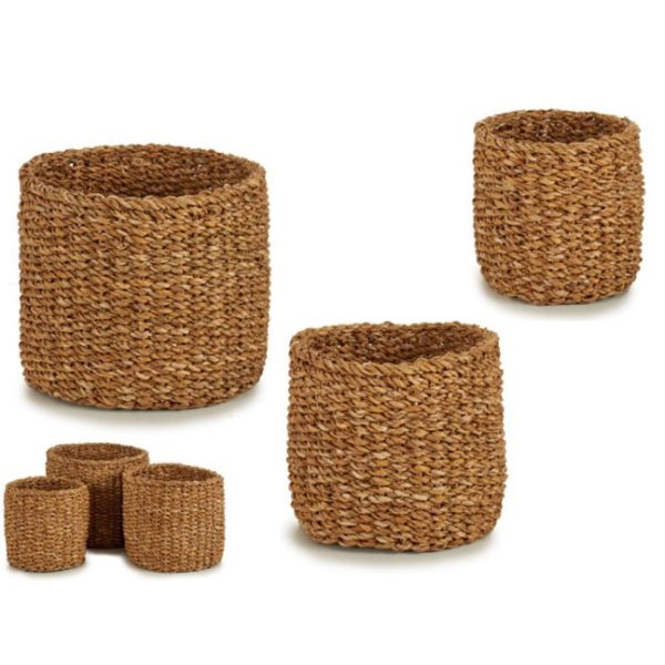Cesto Redondo Alto Esparto Set 3