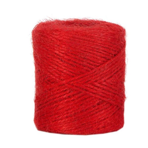 Cordón Yute 100gr Rojo