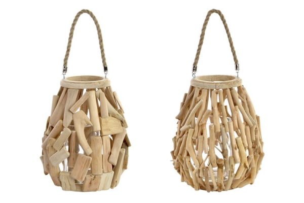 Portavela Troncos Madera 23x23x28 Surtido 2