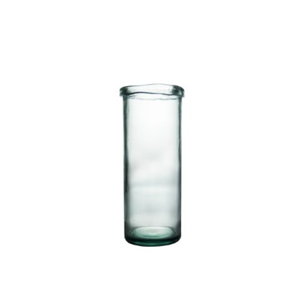 Florero Cilindro 28x11cm - Vidrio Reciclado