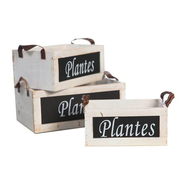 Caja Madera Plantas Set 3