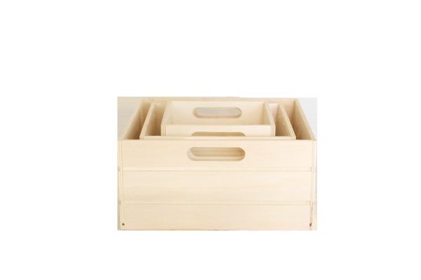 Caja Madera Pack 3 Cuadrada