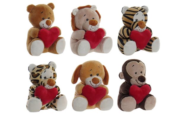 Peluche 11x10x14 Animales Corazón