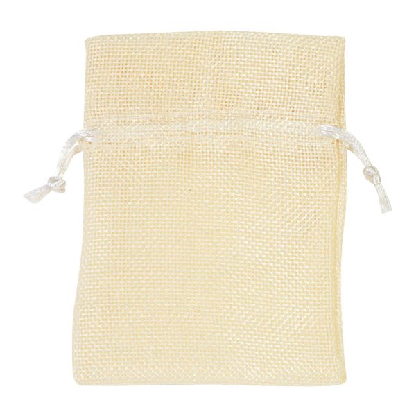 Bolsita Tela 9x12cm Crema
