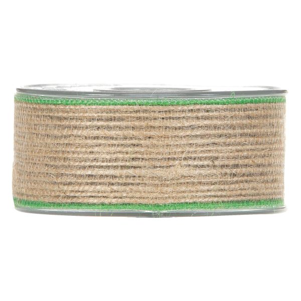 Rollo Yute Borde Verde 40x12m