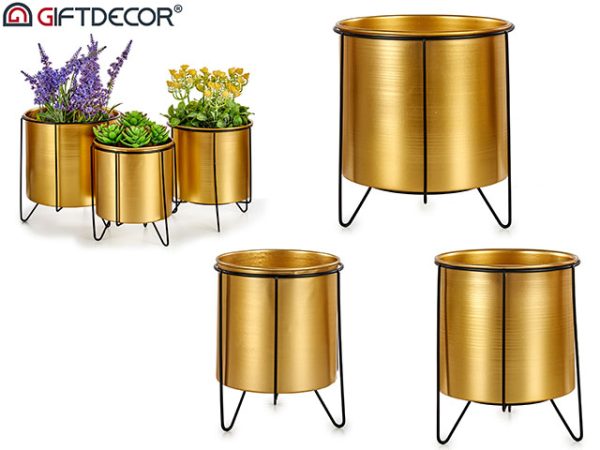 Maceteros Grandes Soporte Mini Set 3