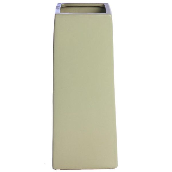 Jarrón Cerámica 26cm Verde Claro