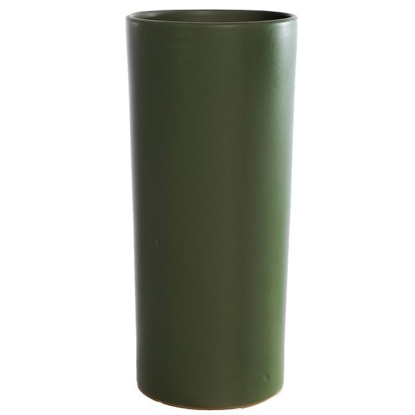 Jarrón Cerámica 26cm Verde Oscuro