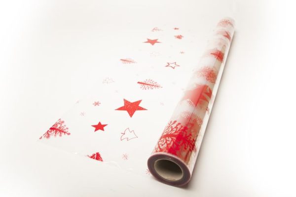 Bobina Neutro Fantasia Navideño Rojo 70x50