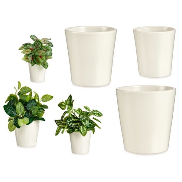 Maceta Cerámica Cónica Set 3  11-14-17cm