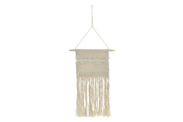 Deco Pared Algodon Madera 25x53