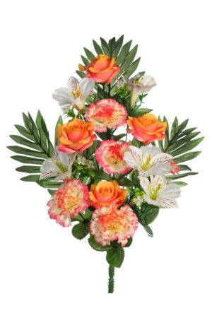Ramo Front. Clavel Alstro 55cm Salmón