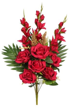 Ramo Front. Rosa Glad 65cm Rojo