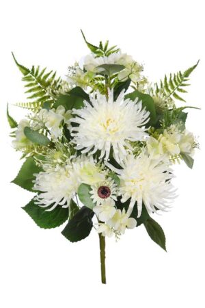 Ramo Front. Crisantemo 50cm Blanco