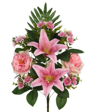 Ramo Front. Lily Peonia 55cm Lila