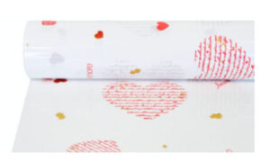 Bobina Polip. Corazones 70x50 Fondo Blanco