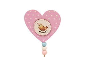 Pick Corazón con Pájaro 28cm