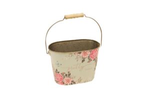 Cubo Metal Verde Pastel 20x13x14