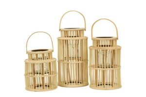 Farolillos Madera Set 3 23x41 23x35 23x27