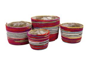 Macetero Multicolor Seagrass Set 4