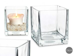 Portavelas Cristal 15x15