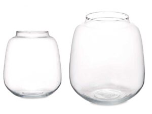 Jarrón Cristal Ancho Pequeño