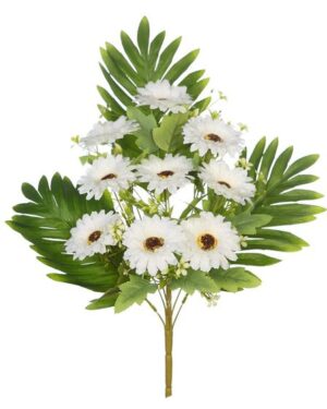 Ramo Front.Gerberas 55cm Blanco