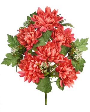Ramo Front. Dalias 55cm Coral