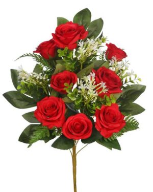 Ramo Front. Rosas 52cm Rojo