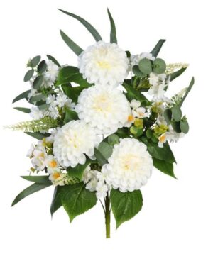 Ramo Front. Zinnia 56cm Crema