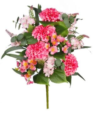 Ramo Front. Zinnia 56cm Rosa
