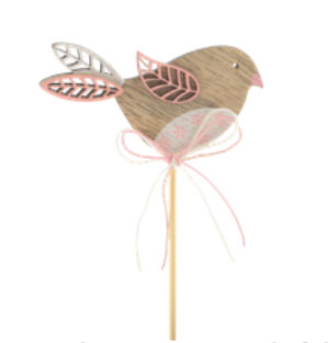 Pin Pajarito 8x50cm Rosa